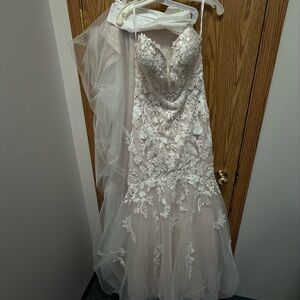 Oleg Cassini Ivory Bridal Gown